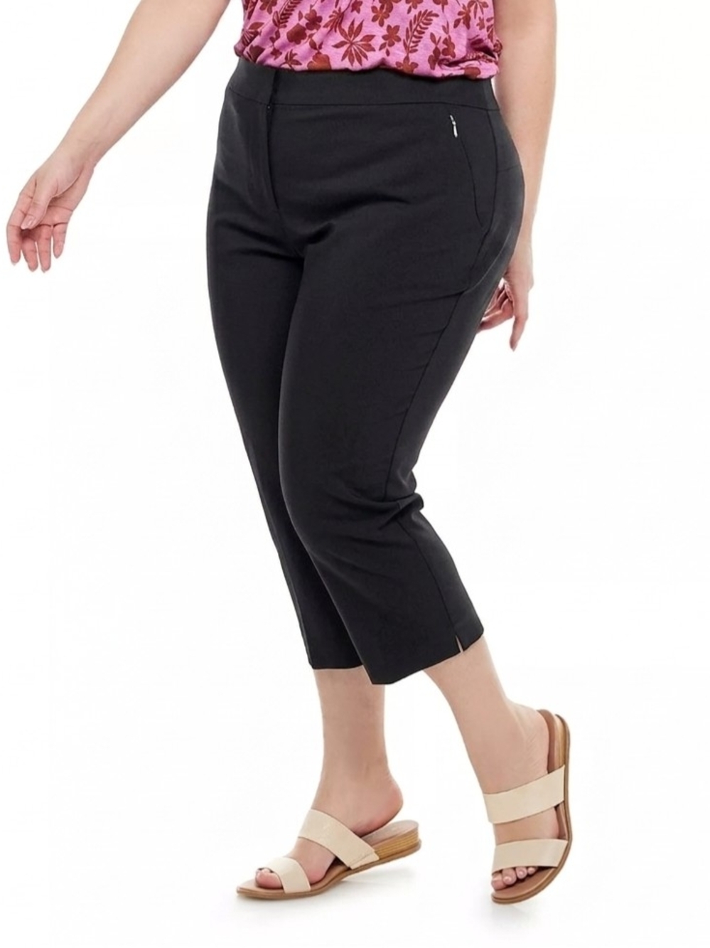 Plus Size EVRI™ Slant Pocket Career Capri Pants - Size 24